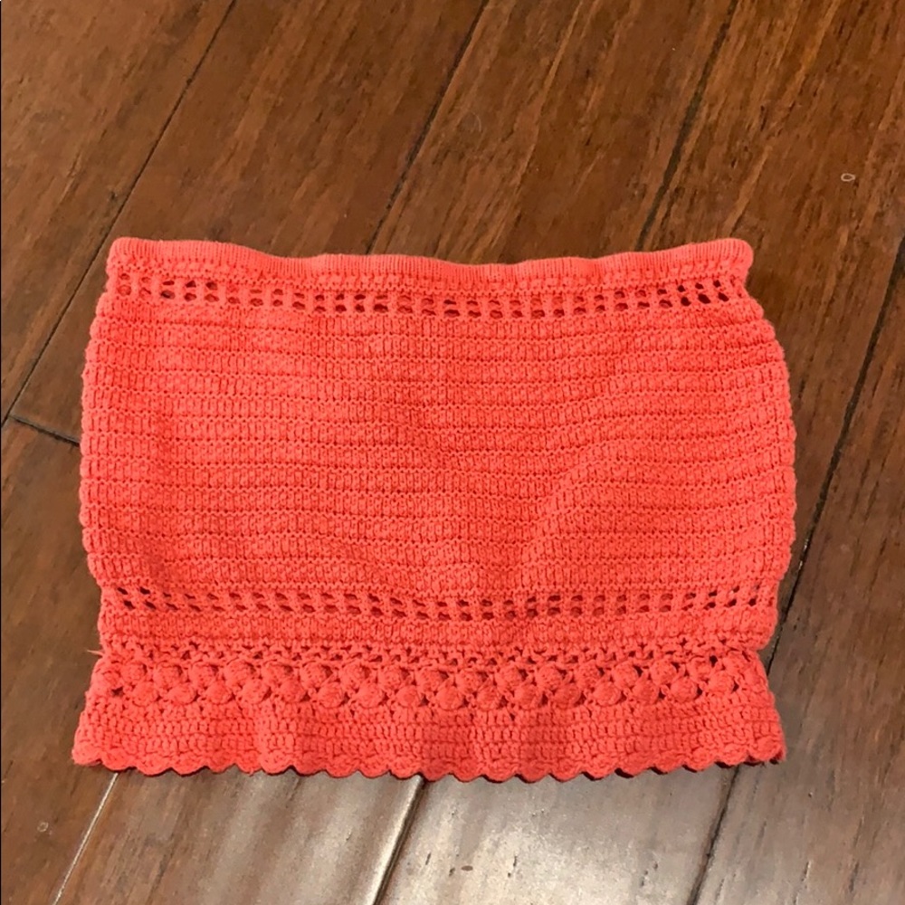 Knit crop tube top